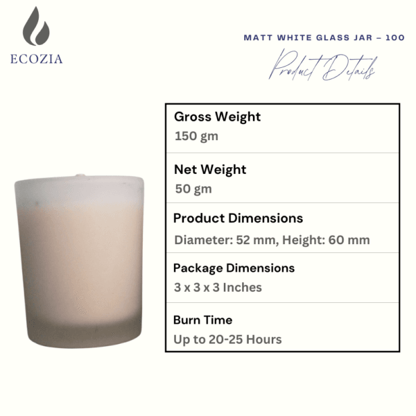 Lemon Wood | Matt White Glass Jar – 100 - Image 4