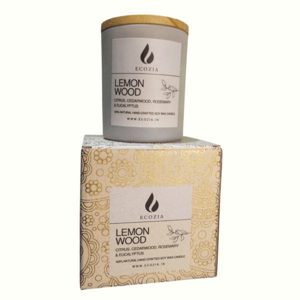 Lemon Wood | Matt White Glass Jar – 250 - Image 3