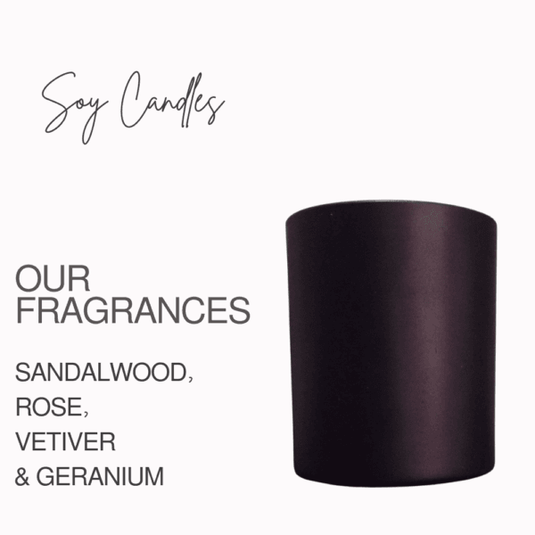 Sandal Glow | Matt Black Glass Jar – 250 - Image 5