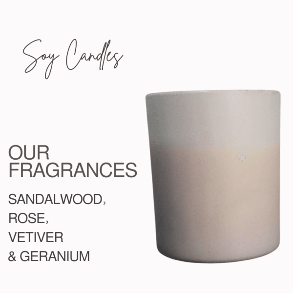 Sandal Glow | Matt White Glass Jar – 250 - Image 5