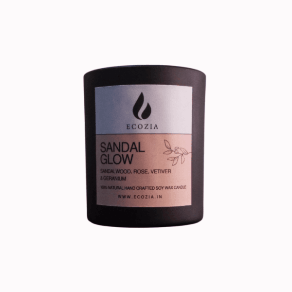 Sandal Glow | Matt Black Glass Jar – 250 - Image 2