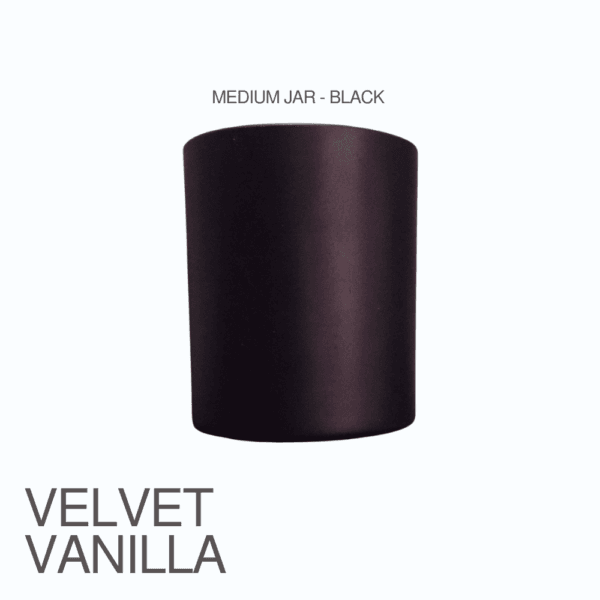 Velvet Vanilla | Matt Black Glass Jar – 250