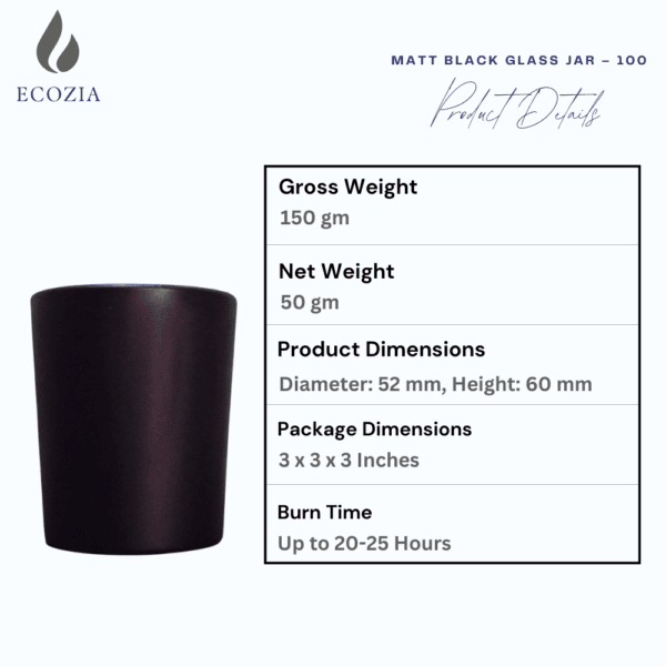 Velvet Vanilla | Matt Black Glass Jar – 100 - Image 3