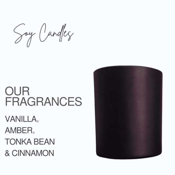 Velvet Vanilla | Matt Black Glass Jar – 250 - Image 5