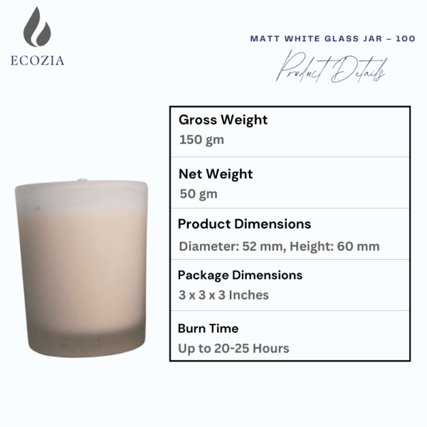 Velvet Vanilla | Matt White Glass Jar – 100 - Image 5