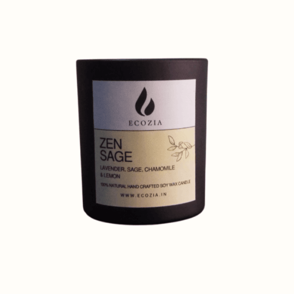 Zen Sage | Matt Black Glass Jar – 250 - Image 2